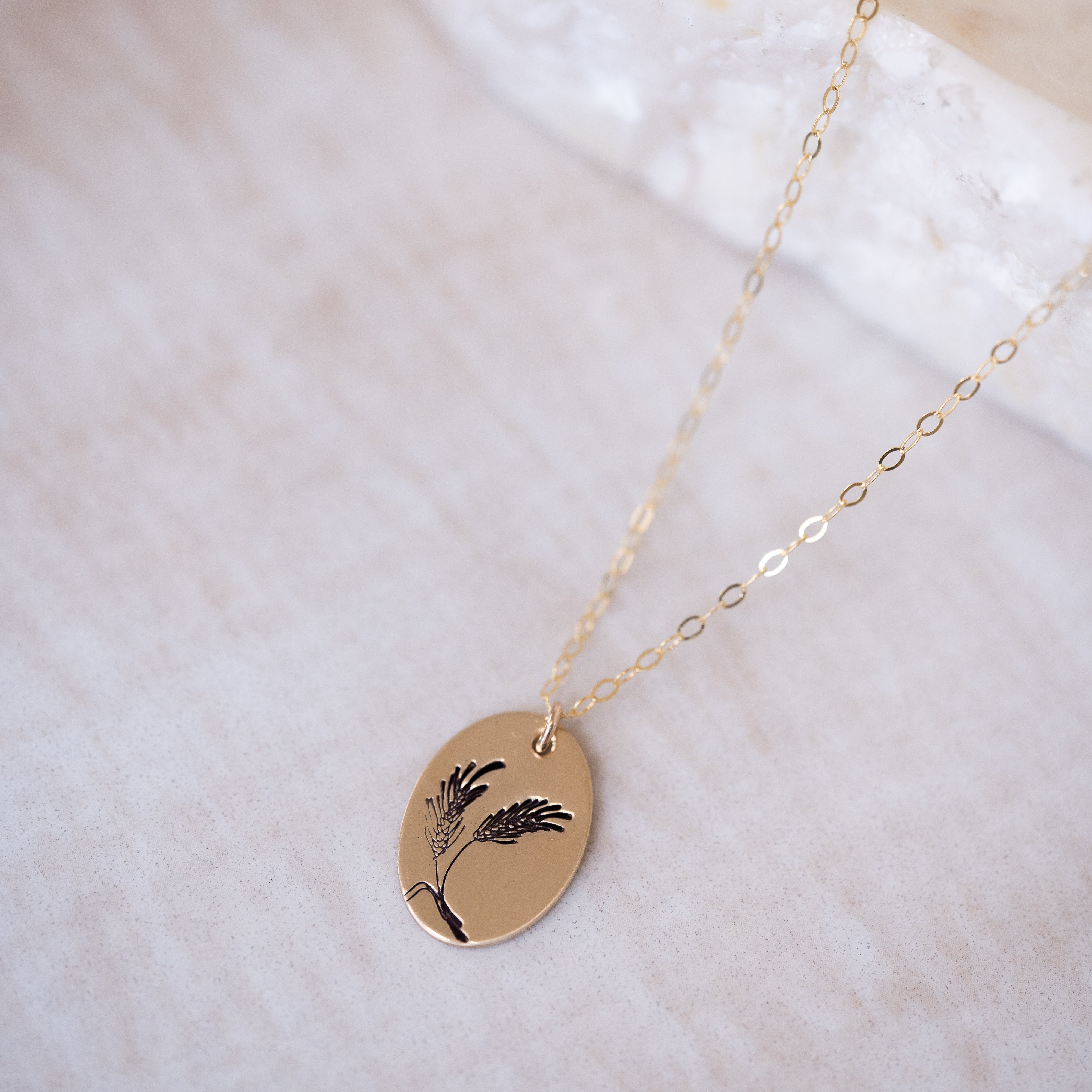 Wheat Signet Necklace – Amara Blue Designs