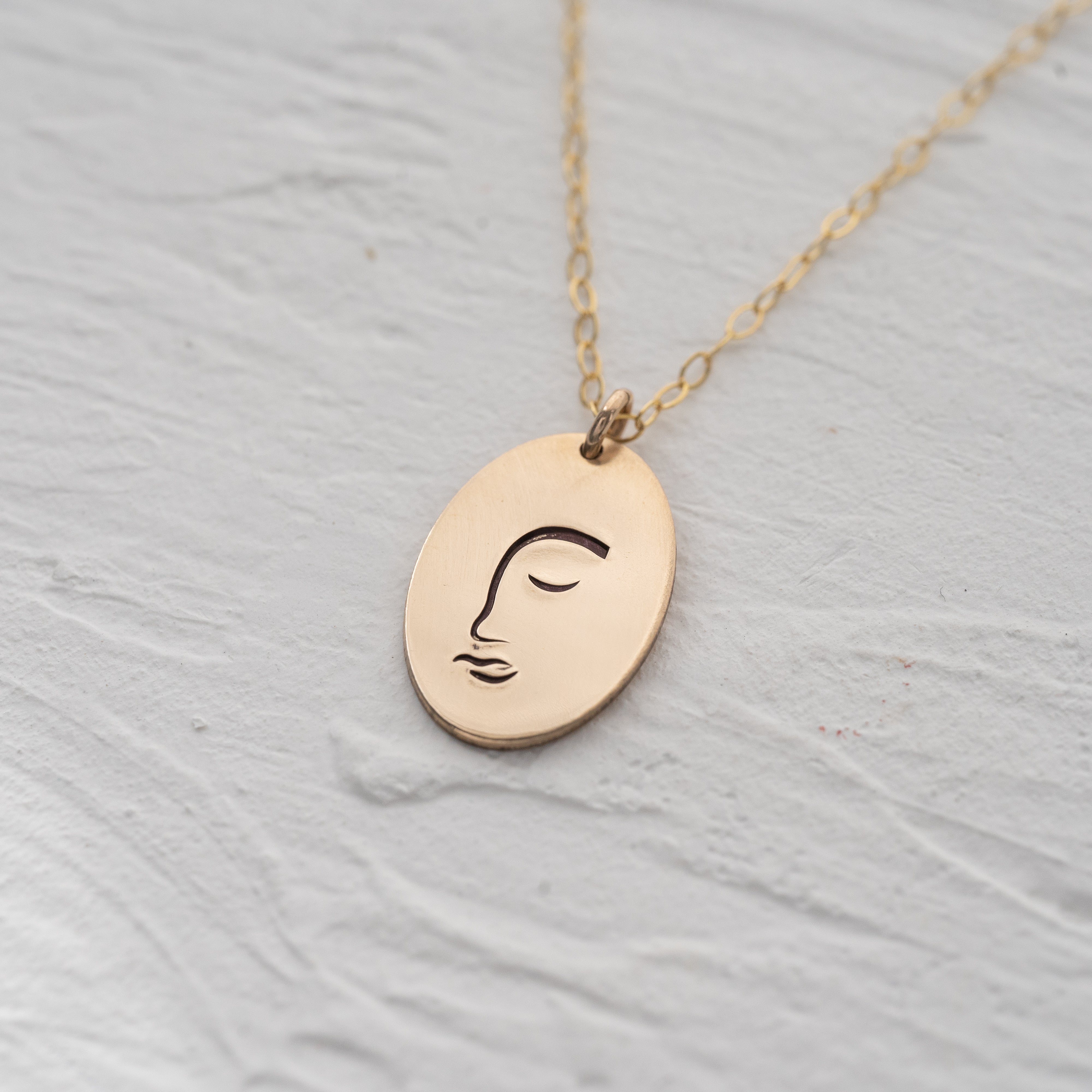 Faciem Signet Necklace – Amara Blue Designs - Main Image