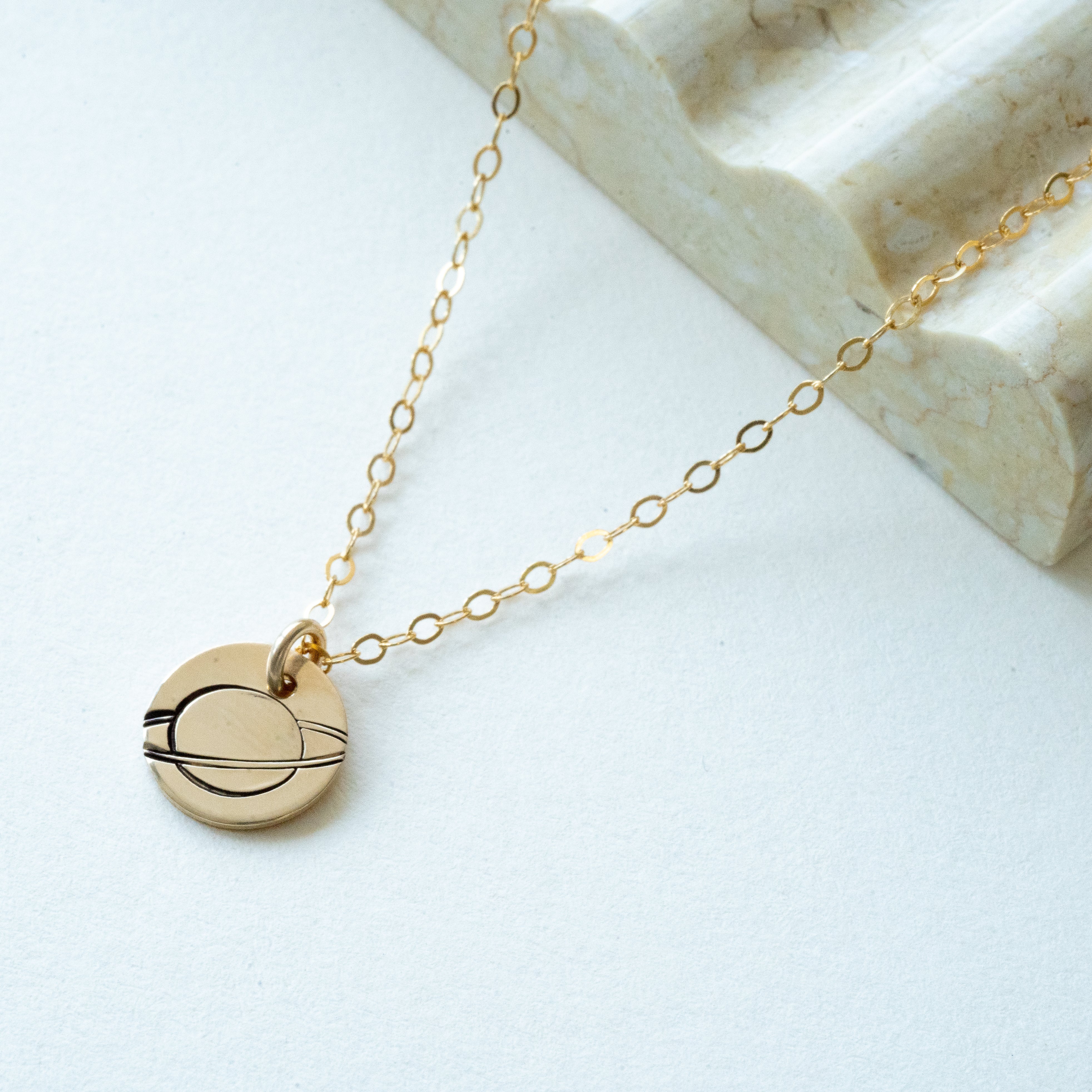 Saturn Charm Necklace