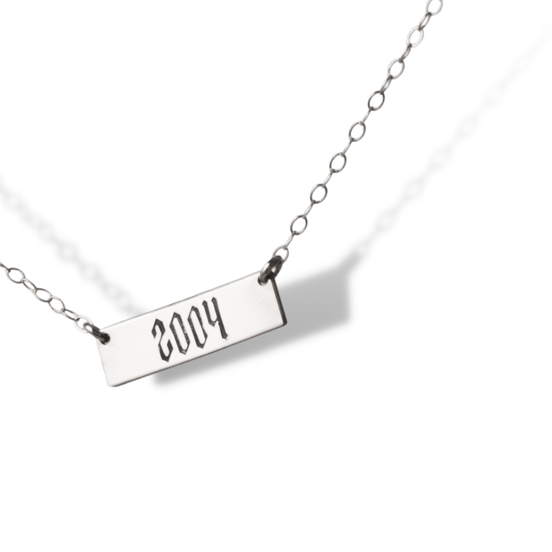 Birth Year Necklace - Customized Birth Year Number